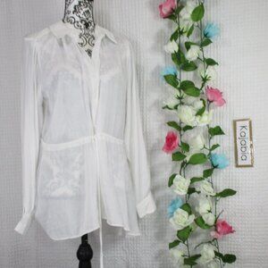 SIMPLY VERA High Low Tie Waist Top NWOT Large